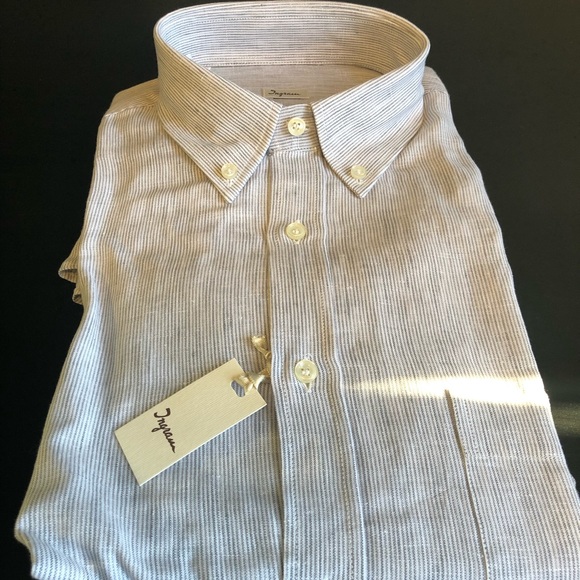 Ingram Made In Italy Linen Dress Shirt MD - Picture 2 of 6